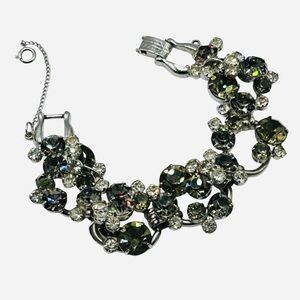 Vintage Verified Juliana Black Diamond Rhinestone Bracelet